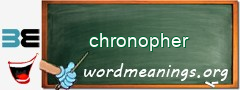 WordMeaning blackboard for chronopher